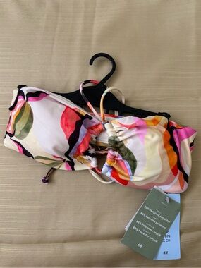H&M Multicolor Swirl Bandeau Top